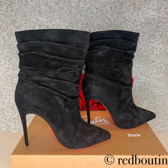 👠SOLD Christian Louboutin Ishtar 100mm suede boot - Picture 3 of 8